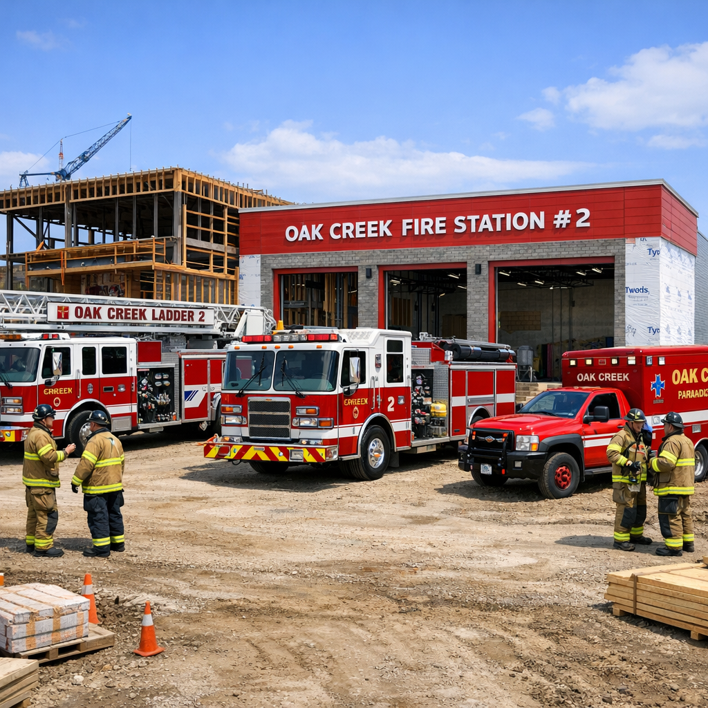 Oak Creek’s New Fire Station #2 Approved by Common Council